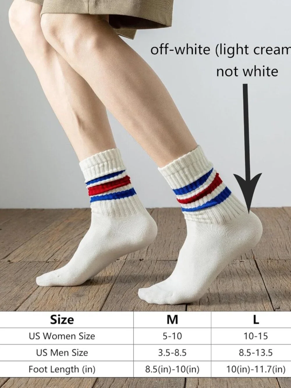 5 Pairs Striped Crew Socks for Men & Women | Casual Comfort & Style